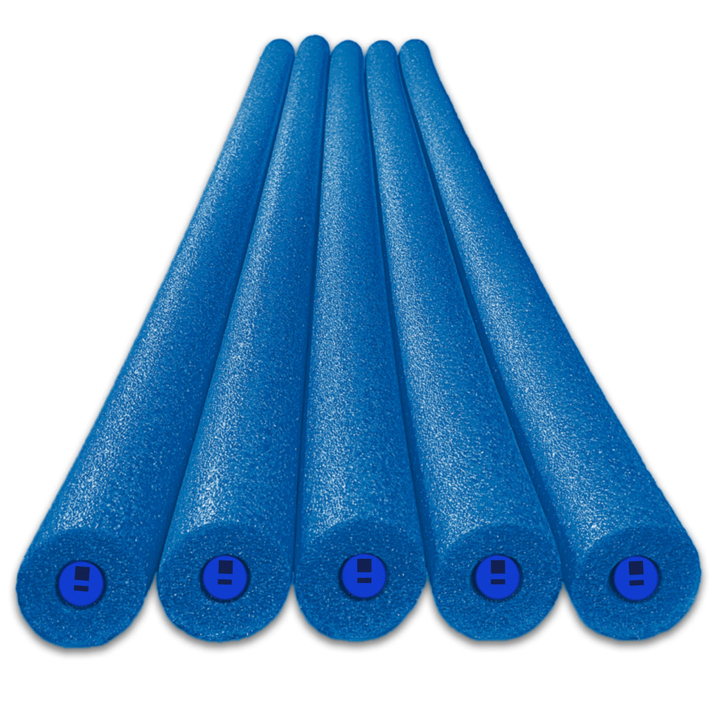 Tootle Noodle 5 Pack Foam Pool Noodles with Built-In Whistle, Buoyant, and Fun for Kids Water Play Pool Parties