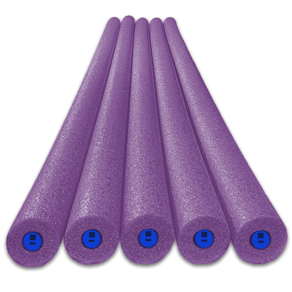 Tootle Noodle 5 Pack Foam Pool Noodles with Built-In Whistle, Buoyant, and Fun for Kids Water Play Pool Parties