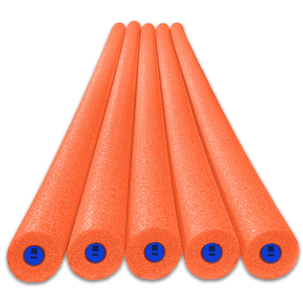Tootle Noodle 5 Pack Foam Pool Noodles with Built-In Whistle, Buoyant, and Fun for Kids Water Play Pool Parties