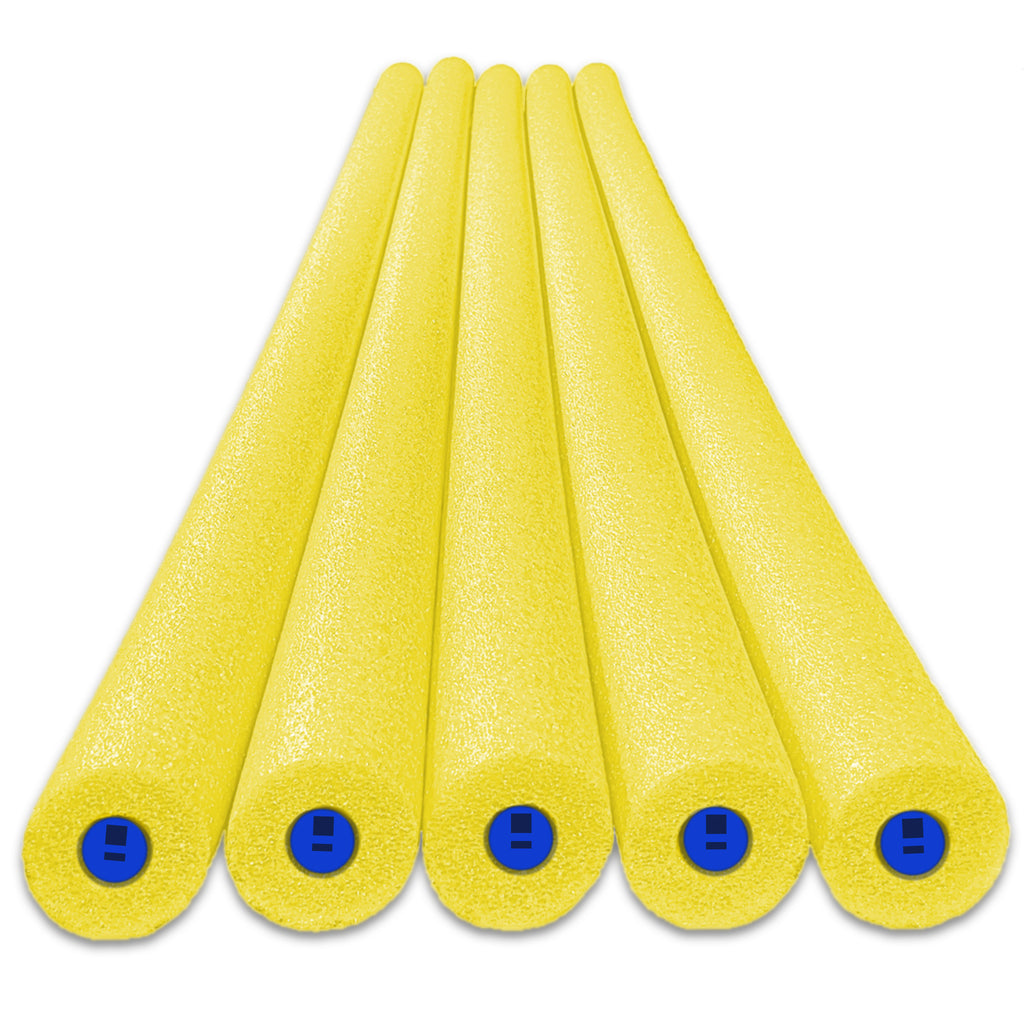 Tootle Noodle 5 Pack Foam Pool Noodles with Built-In Whistle, Buoyant, and Fun for Kids Water Play Pool Parties - HonorTraders