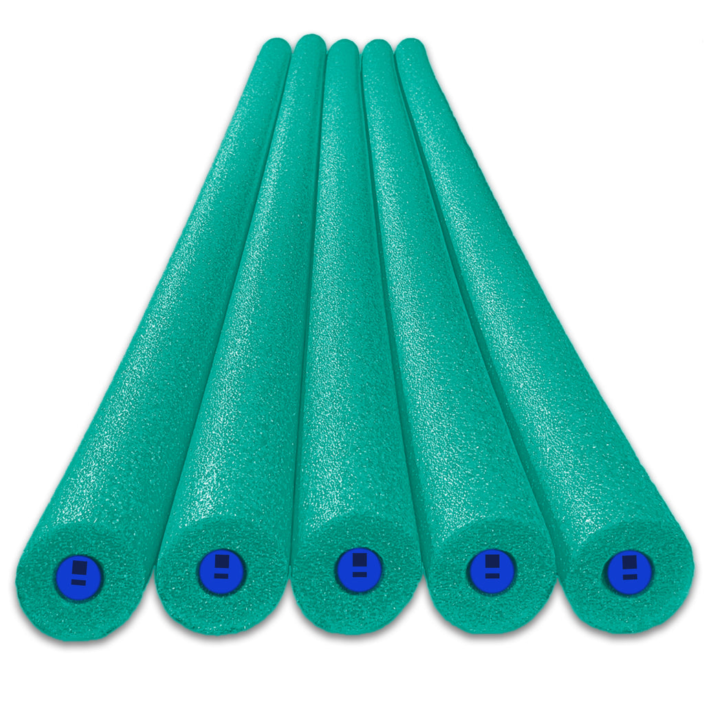 Tootle Noodle 5 Pack Foam Pool Noodles with Built-In Whistle, Buoyant, and Fun for Kids Water Play Pool Parties