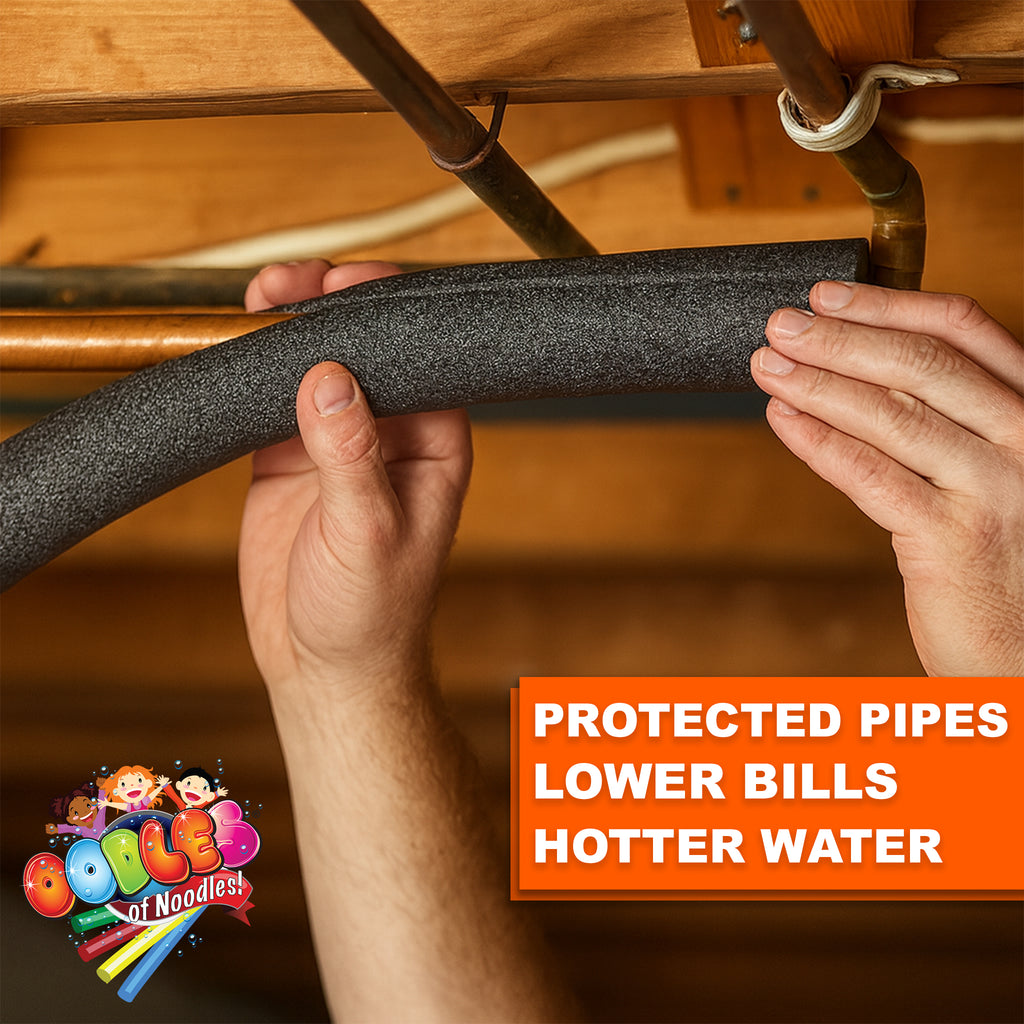 Foam King Insulating Foam Pipe Covers - 12 Pack Choose Size