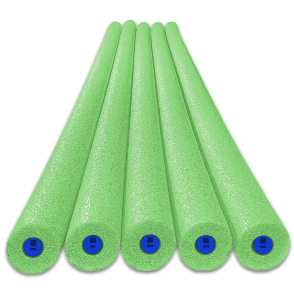 Tootle Noodle 5 Pack Foam Pool Noodles with Built-In Whistle, Buoyant, and Fun for Kids Water Play Pool Parties