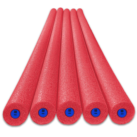 Tootle Noodle 5 Pack Foam Pool Noodles with Built-In Whistle, Buoyant, and Fun for Kids Water Play Pool Parties - HonorTraders