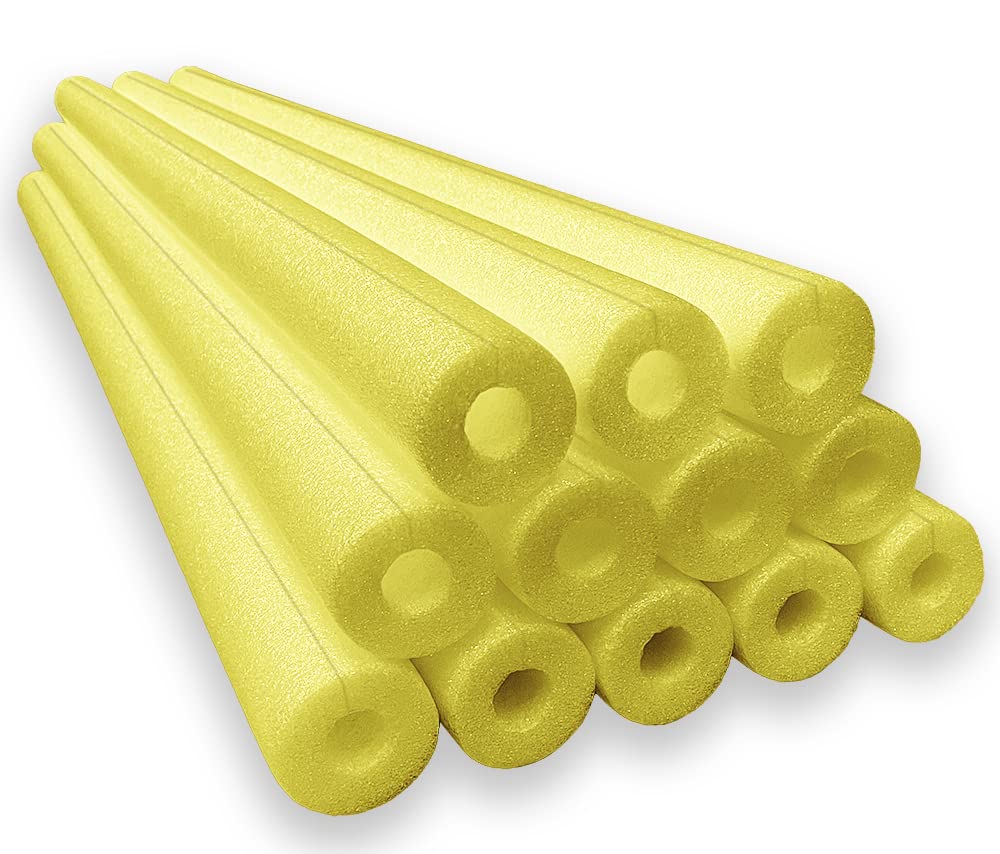 Oodles Of Noodles Clamp-On Standard Size Foam Noodles Yellow 12 Count Pack
