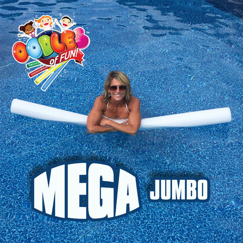 Mega Jumbo Foam Pool Noodles Pick a Length approx 34, 52, 70 inches x 5 Inch Diameter White - HonorTraders
